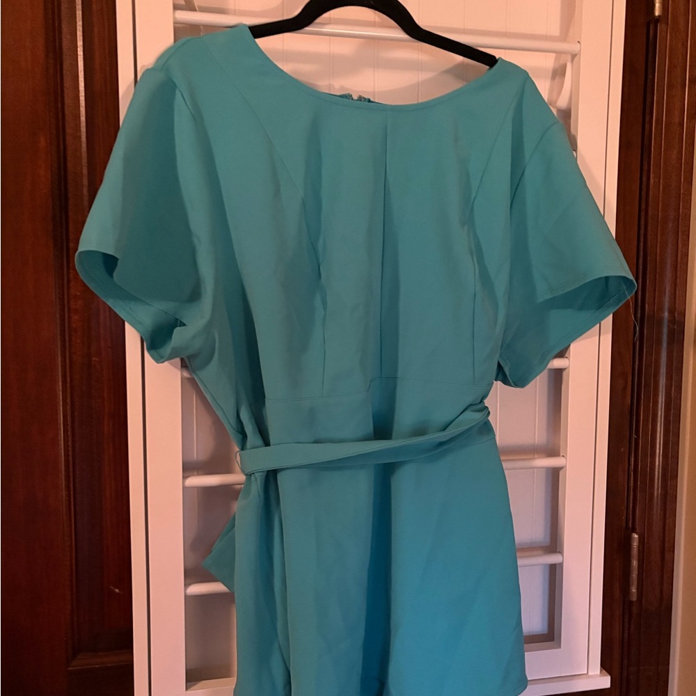 Lane Bryant Aqua Short Sleeve Top